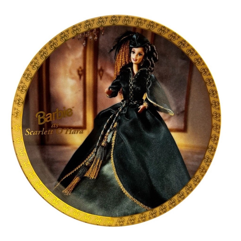 Enesco Barbie as Scarlett O’Hara Collector Plate Limited Edition Vintage